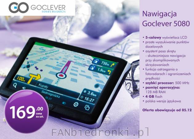 Nawigacja Goclever - nowoczesne urządzenie z wyświetlaczem LED z funkcją ostrzegania ...