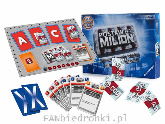 Gra Postaw Na Milion, cena: 59,99 PLN, 
- Liczy się wiedza!
- (aż 400 pytań i ...