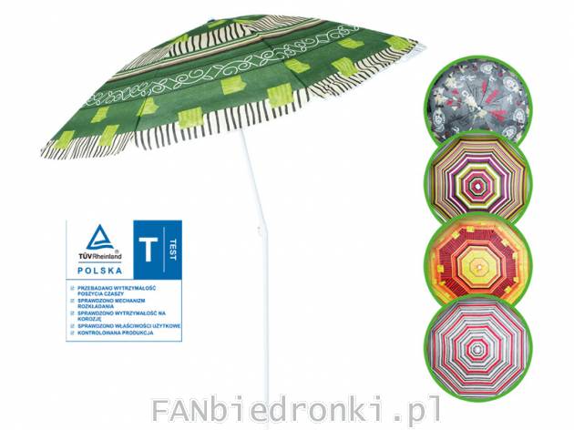 Parasol ogrodowy, cena: 19,99 PLN, 
- ośmioramienna czasza o średnicy 180 cm
- ...