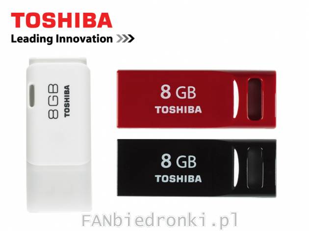 Pendrive Toshiba 8 GB, cena: 19,99 PLN, 
-  2 modele do wyboru
-  oferta od 21.02