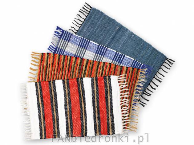Pleciony dywanik, cena: 12,99 PLN, 
- wymiary: 50x80 cm
- do wyboru 12 różnych ...