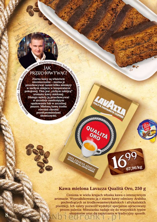 Kawa mielona Lavazza Qualita Oro 250g, cena 16,99PLN. Jak przechowywać kawę? można ...