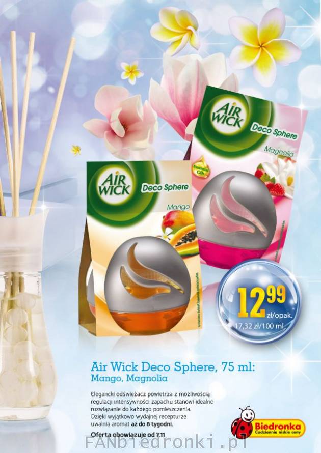 Air Wick Deco Sphere:
- elegancki, możliwość regulacji intensywności zapachu ...