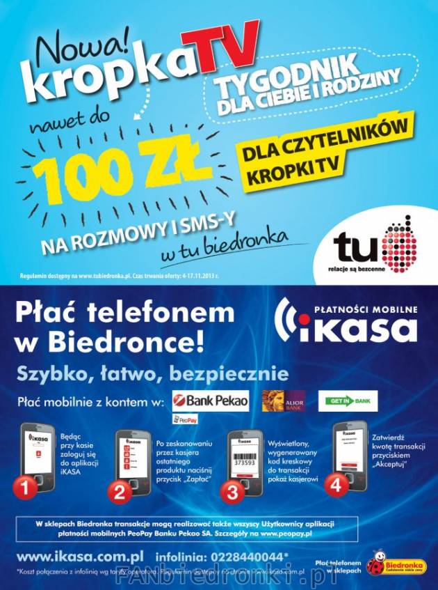 Magazyn telewizyjny Kropka TV do kupienia w Biedronce. Można już w kasie zapłacić ...