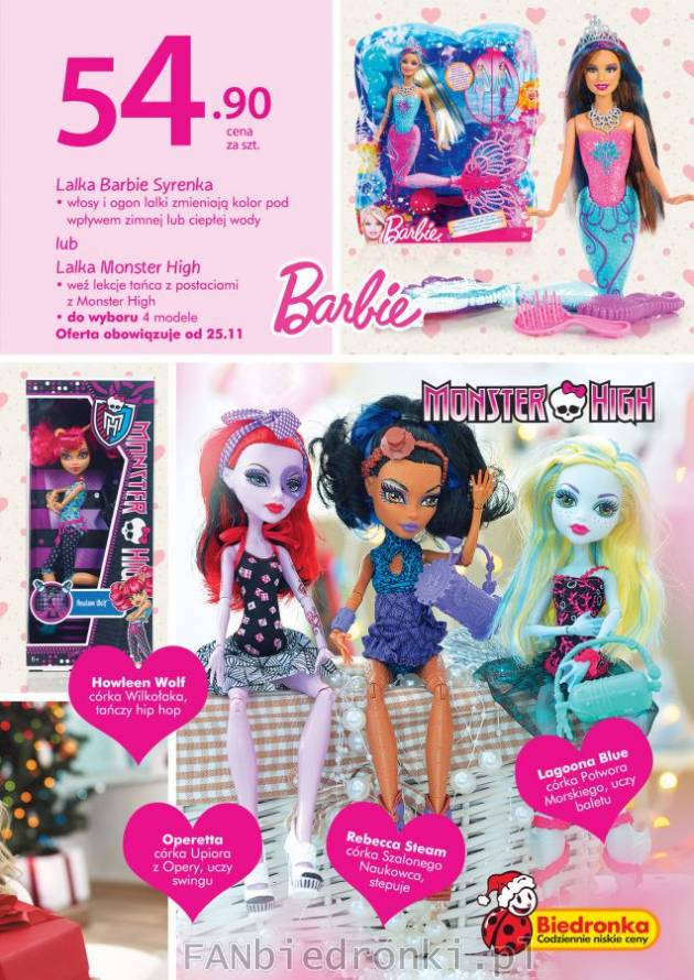Biedronka oferuje różne lalki Barbie. Kultowa zabawka dla dziewczynki w wersji ...