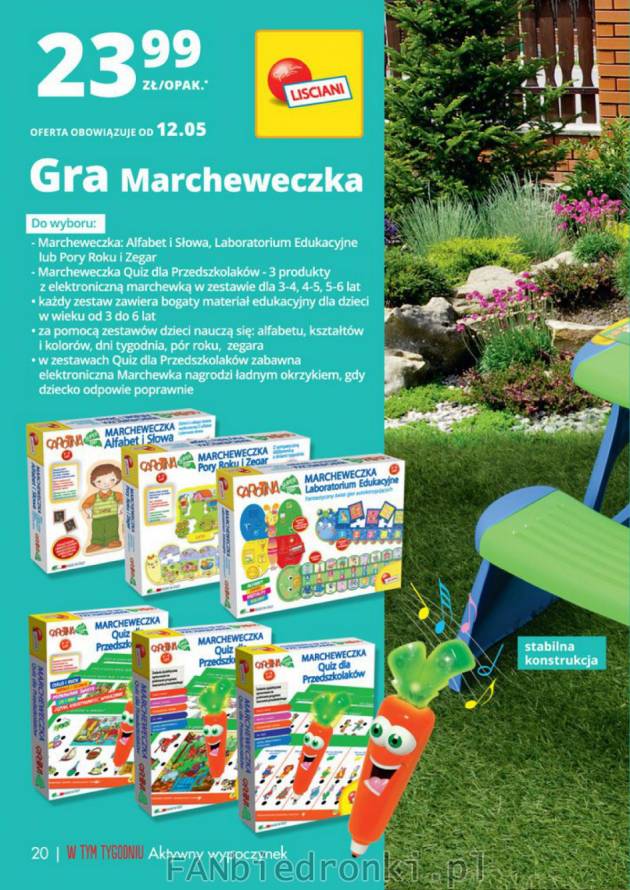W ofercie Biedronki dostępne są gry Marcheweczka, która uczy dzieci alfabetu, ...